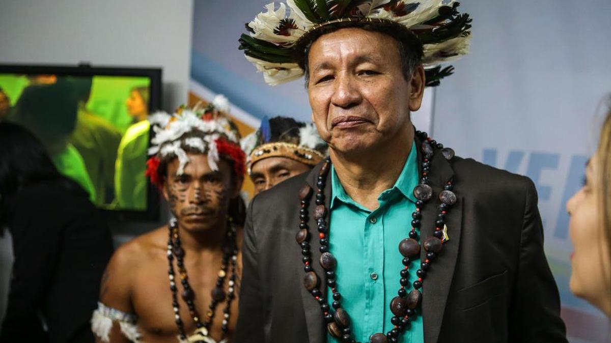 El gobernador indígena del estado Amazonas, Liborio Guarulla, el martes 9 de mayo de 2017, en Caracas (Venezuela).