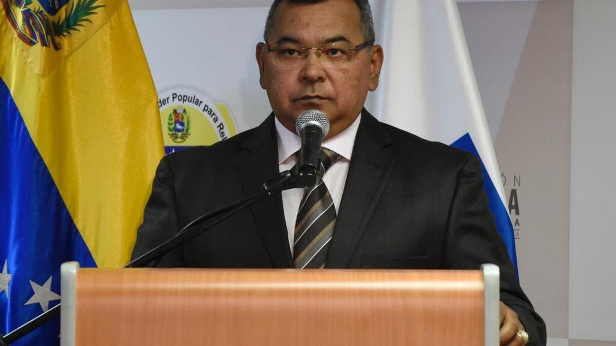 El ministro de Interior y Justicia de Venezuela, Néstor Reverol, en una conferencia de prensa en Caracas este 22 de agosto de 2016.
