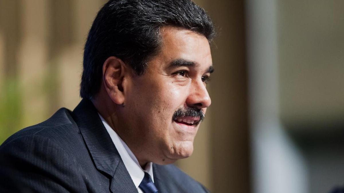 El presidente de Venezuela Nicolás Maduro ofrece una declaración el miércoles 24 de febrero de 2016, en una sala de conferencias ubicada en el Banco Central de Venezuela (BCV) en la ciudad de Caracas (Venezuela).