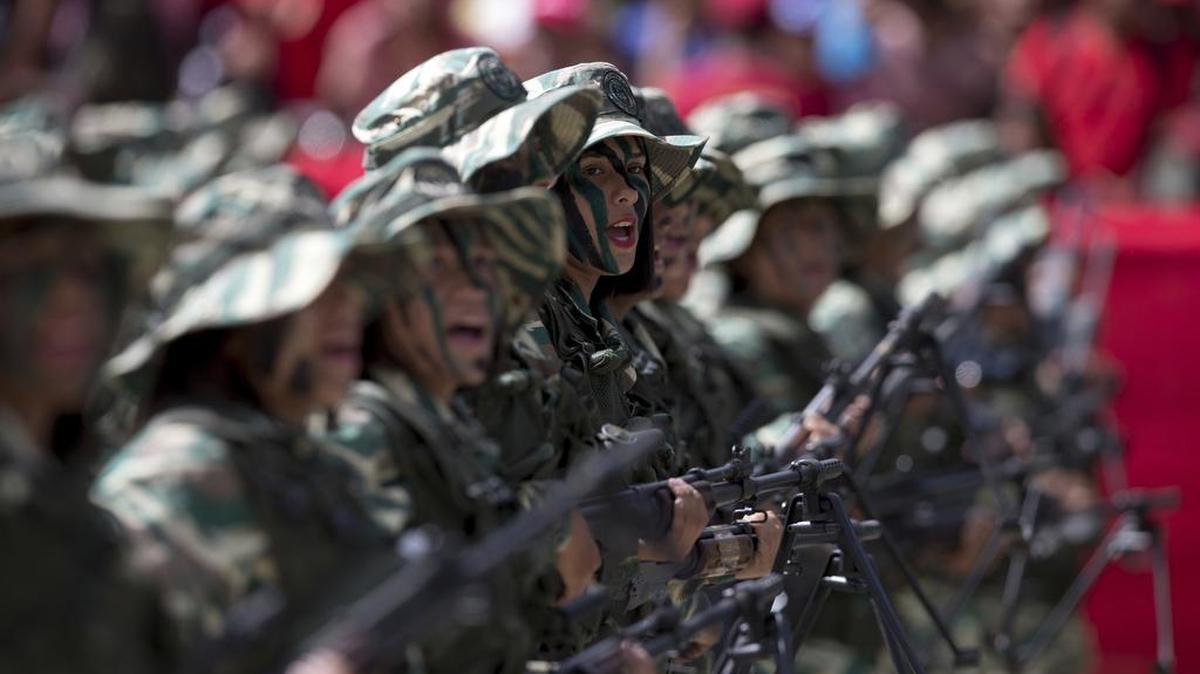 Un desfile militar en Caracas el 1 de febrero del 2017.