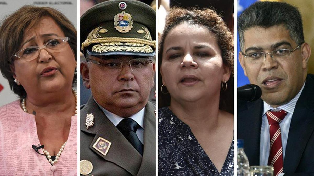 Los venezolanos Tibisay Lucena, Néstor Reverol, Iris Varela y Elias Jaua.