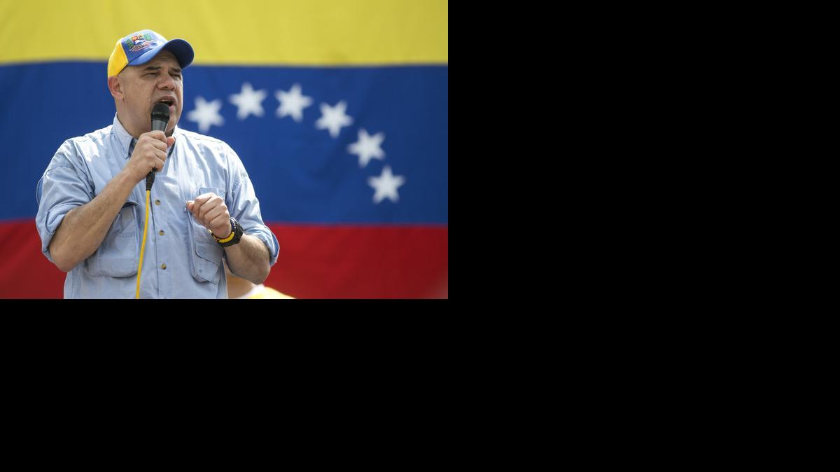 El secretario ejecutivo de la alianza de la oposición venezolana, Jesús Torrealba. 

