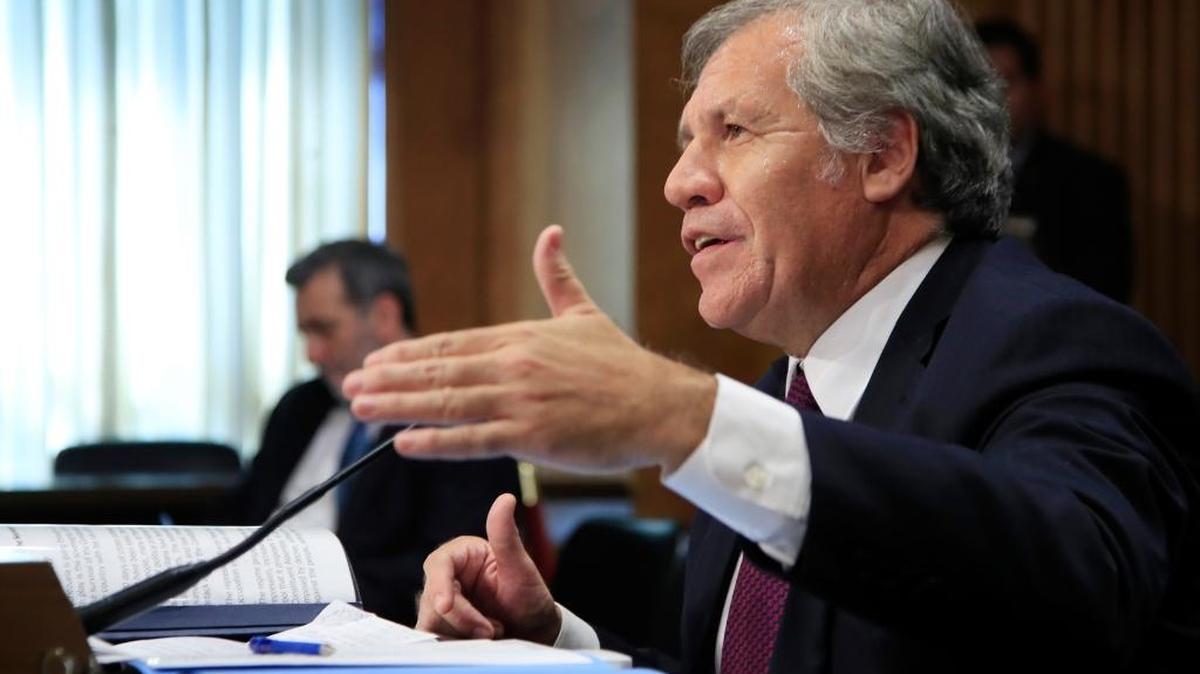 Luis Almagro, secretario general de la OEA, testifica sobre Venezuela ante el subcomité de Relaciones exteriores del Senado sobre el tema de Venezuela, en el Capitolio de Washington, el 19 de julio. 