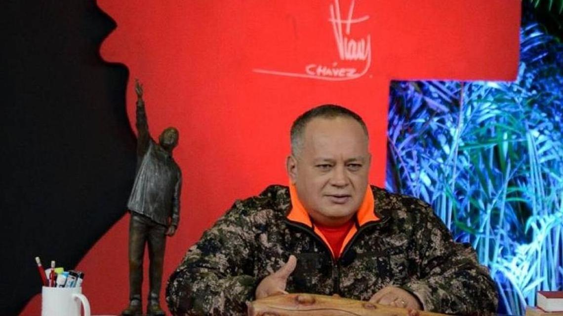 El constituyente Diosdado Cabello durante la primera transmisión del 2018 de su programa “Con el mazo dando”, el miércoles 10 de enero.