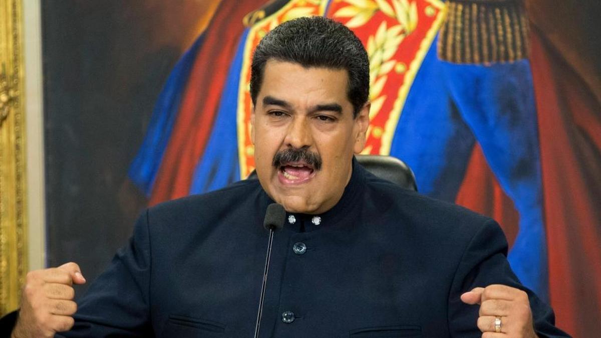 El gobernante venezolano Nicolás Maduro durante una conferencia de prensa el 17 de octubre en el Palacio de Miraflores.
