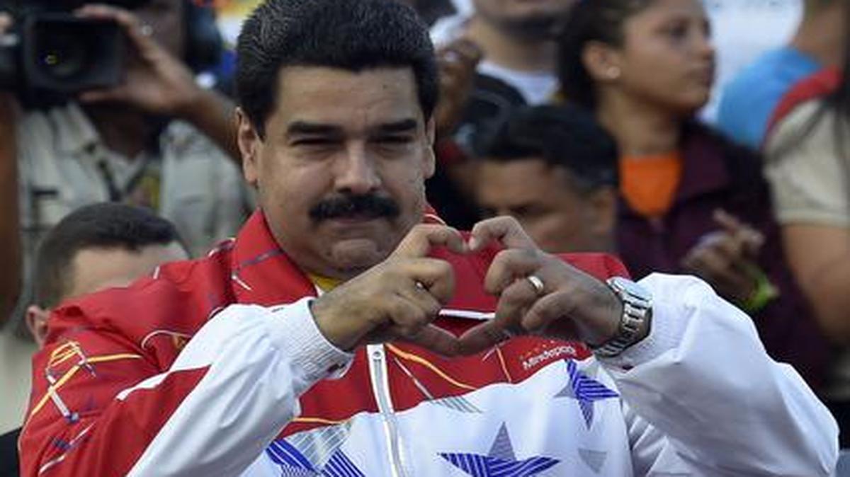 
Nicolás Maduro durante las celebraciones por el Día del Estudiante, en Caracas, el pasado viernes 21 de noviembre.



