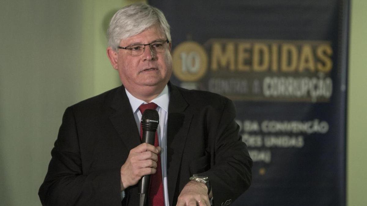 El procurador general de Brasil, Rodrigo Janot, este jueves en un seminario contra la corrupción en Brasil.