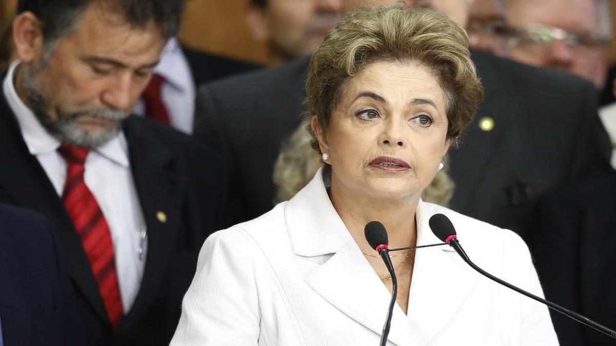 La suspendida presidenta de Brasil, Dilma Rousseff, el 25 de mayo durante una audiencia del juicio en su contra. 