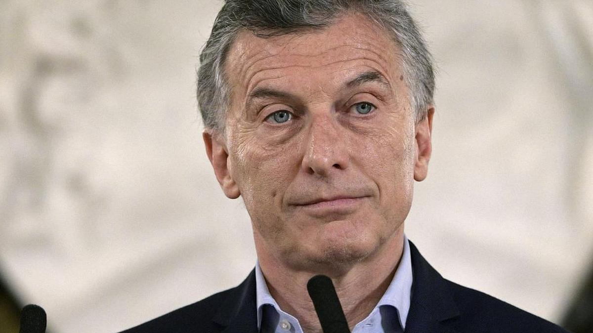 El presidente de Argentina, Mauricio Macri, durante una conferencia de prensa en el palacio presidencial Casa Rosada el 23 de octubre de 2017.