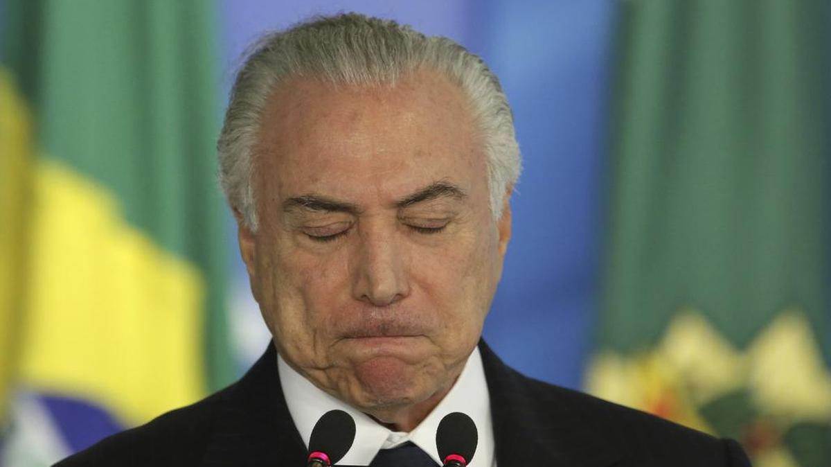 El presidente de Brasil, Michel Temer, durante una ceremonia en el Palacio Presidencial el 26 de junio del 2017.