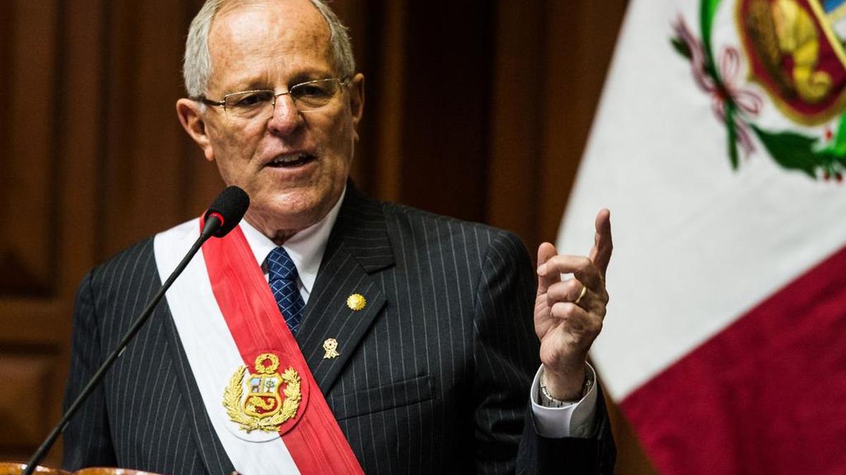 El presidente de Perú Pedro Pablo Kuczynski en Lima el 28 de julio de 2017.
