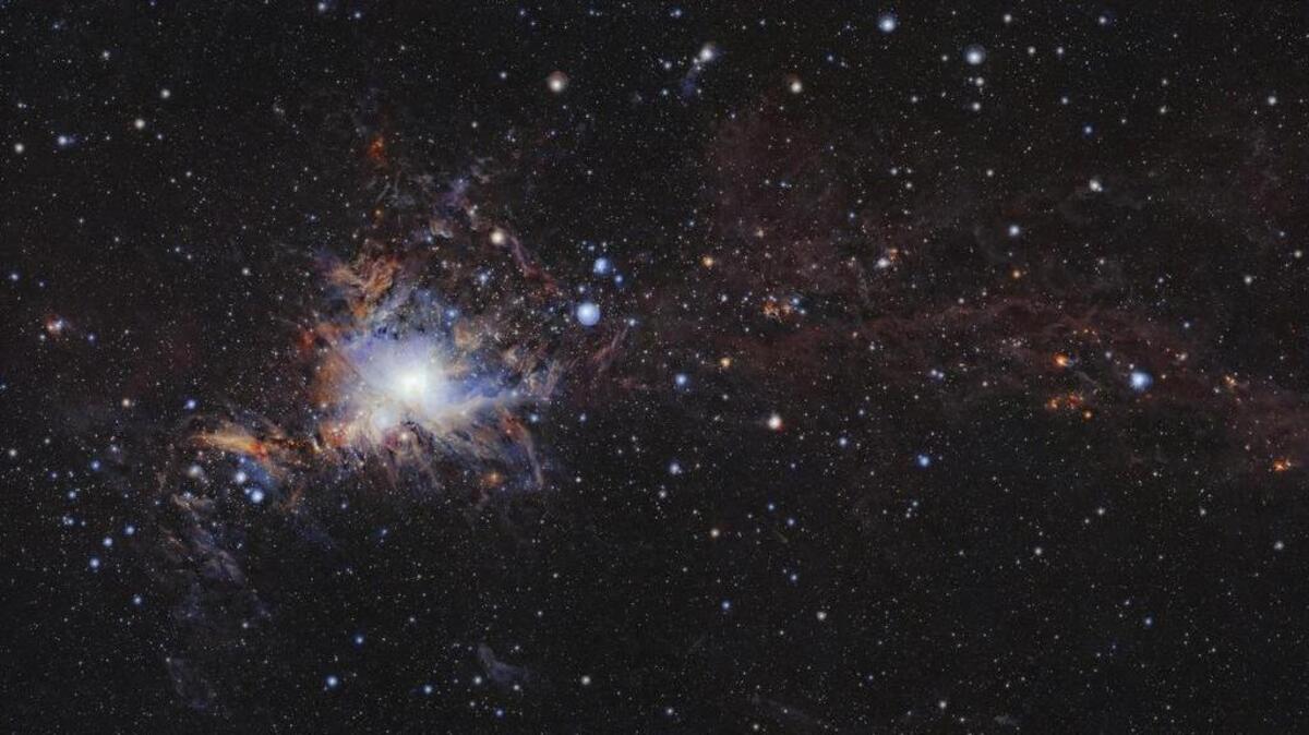 Fotografía facilitada por el Observatorio Austral Europeo (ESO). El sondeo VISION (Vienna Survey in Orion) revela en una nueva imagen y gracias a la alta resolución en infrarrojo la presencia de numerosas estrellas jóvenes y de otros objetos en la nube molecular de Orión A, que de otra manera permanecerían ocultos en las profundidades de las nubes de polvo.