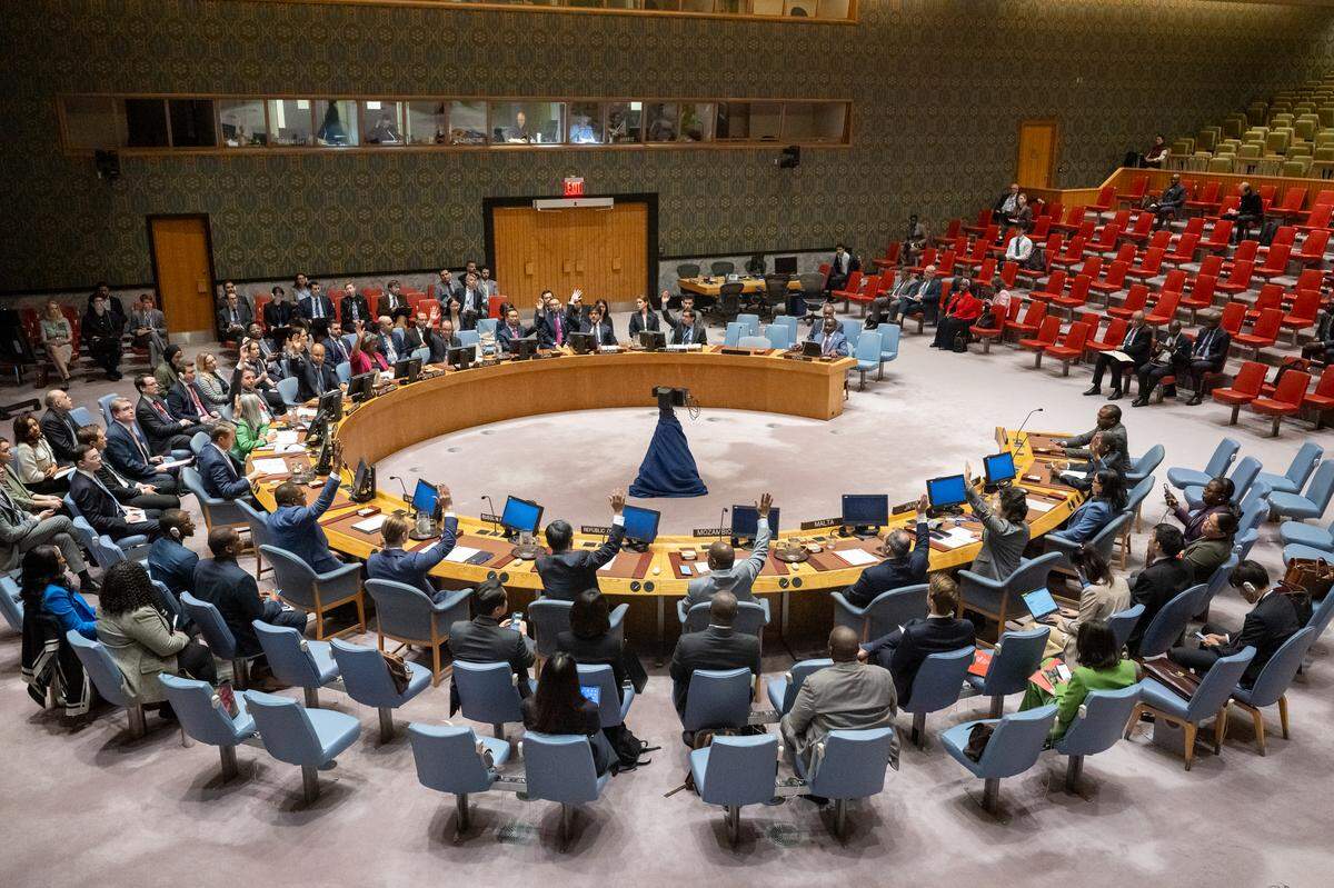 Members of the United Nations Security Council discuss the crisis in Haiti on. Jan. 22, 2025.