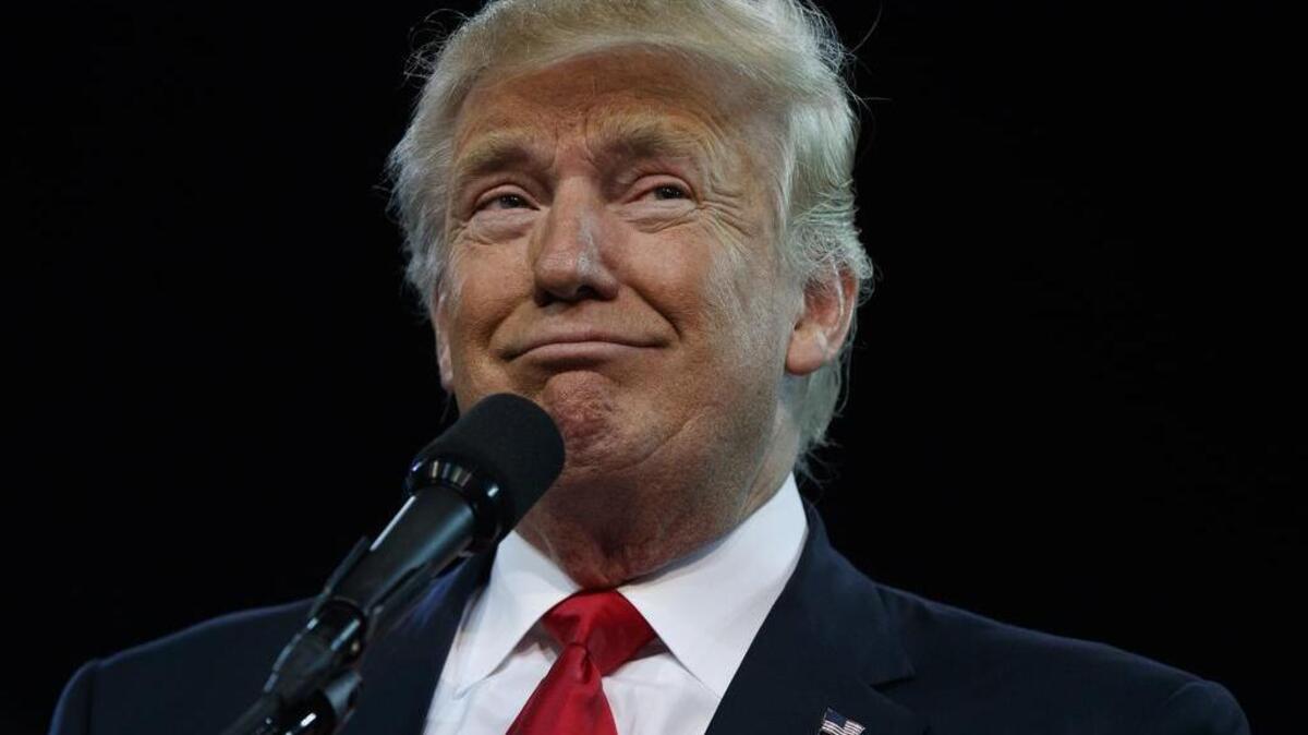 El candidato presidencial republicano Donald Trump durante un acto de campaña el 12 de agosto en Erie, Pennsylvania.