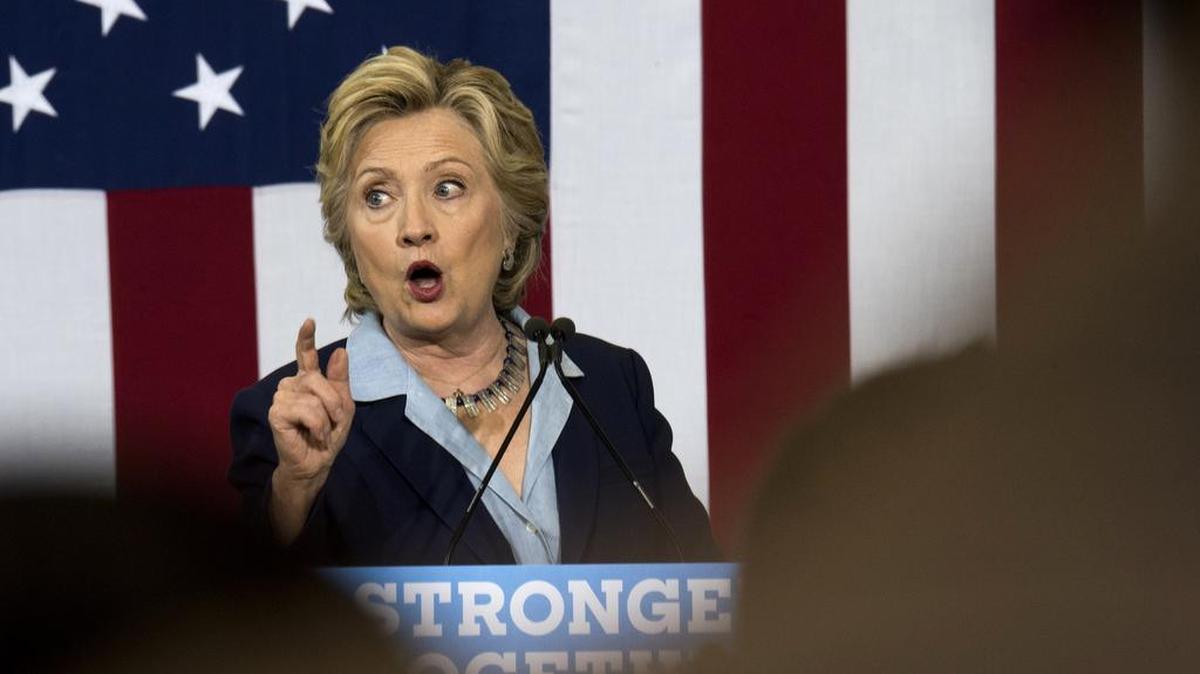 La candidata Hillary Clinton en un evento de campaña el lunes 3 de octubre de 2016.