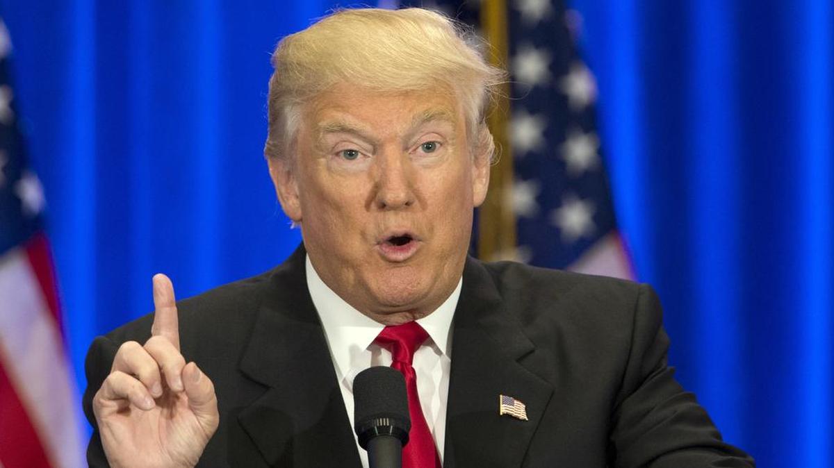 El candidato republicano, Donald Trumpdunate un acto en New York.