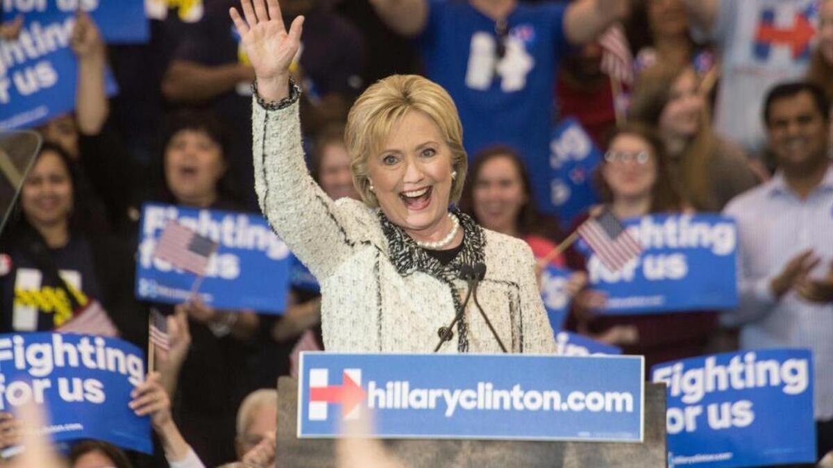 La precandidate presidencial demócrata Hillary Clinton durante un acto electoral en Carolina del Sur.