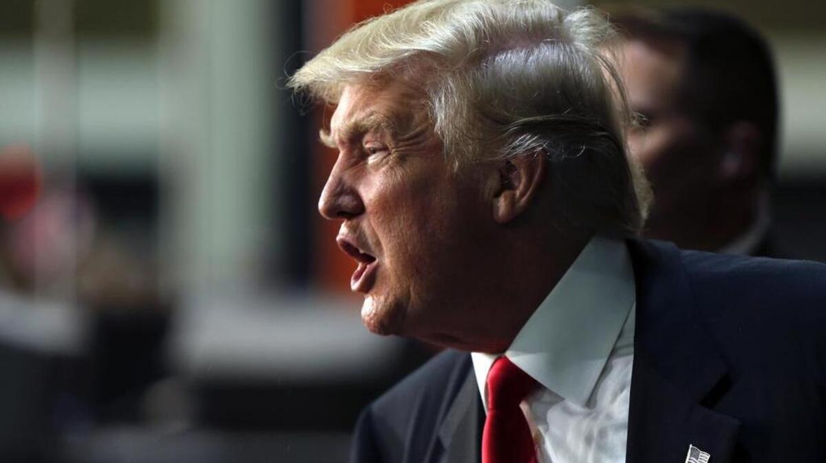 El candidato republicano Donald Trump en un evento en Charlotte, NC.