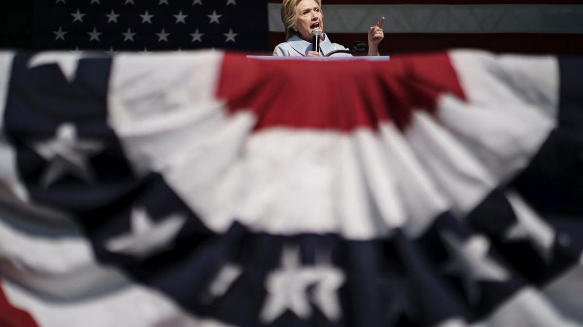 La candidata demócrata a la Presidencia, Hillary Clinton durante un acto electoral en Cleveland.