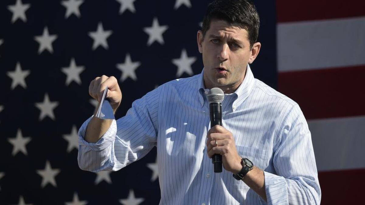 El titular de la Cámara de Representantes del Congreso de Estados Unidos, el republicano Paul Ryan.