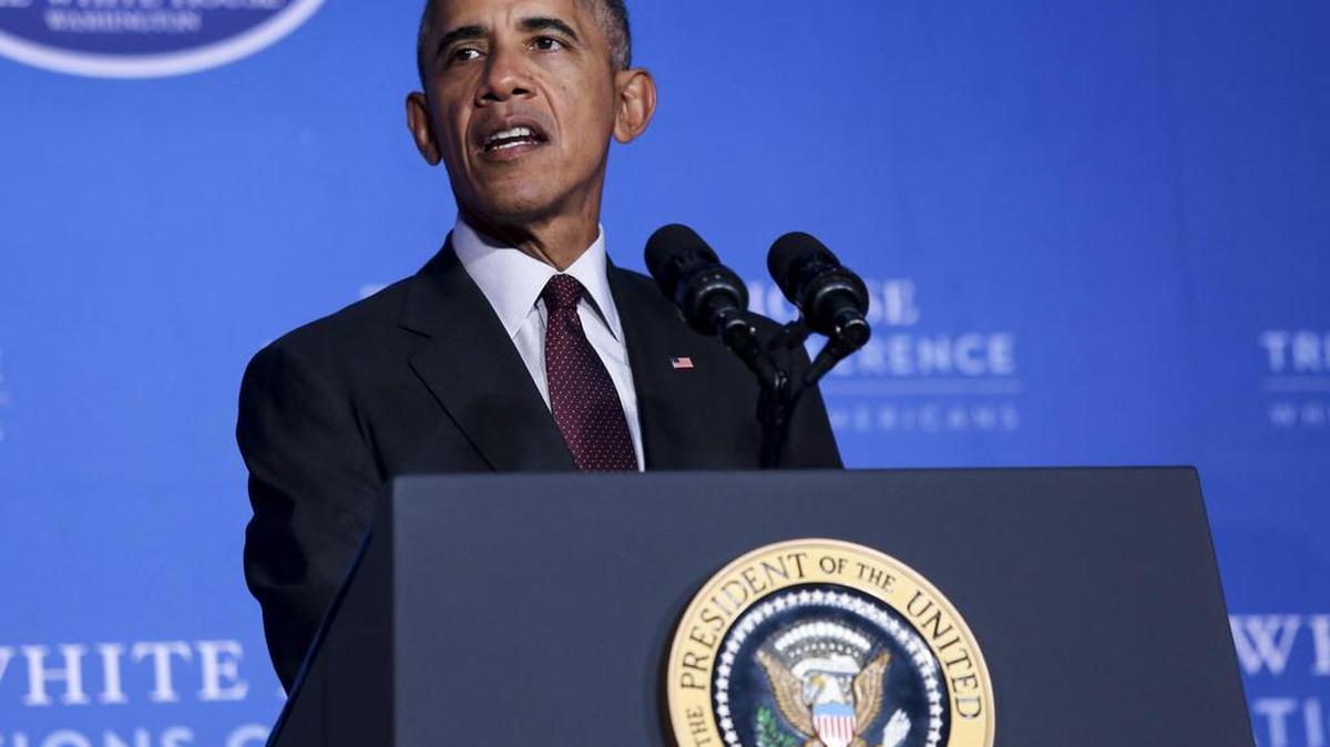 El presidente estadounidense, Barack Obama, habla el lunes 26 de septiembre de 2016, en la Conferencia de las Naciones Tribales en el Auditorio Andrew W. Mellon en la Casa Blanca 2016, Washington.