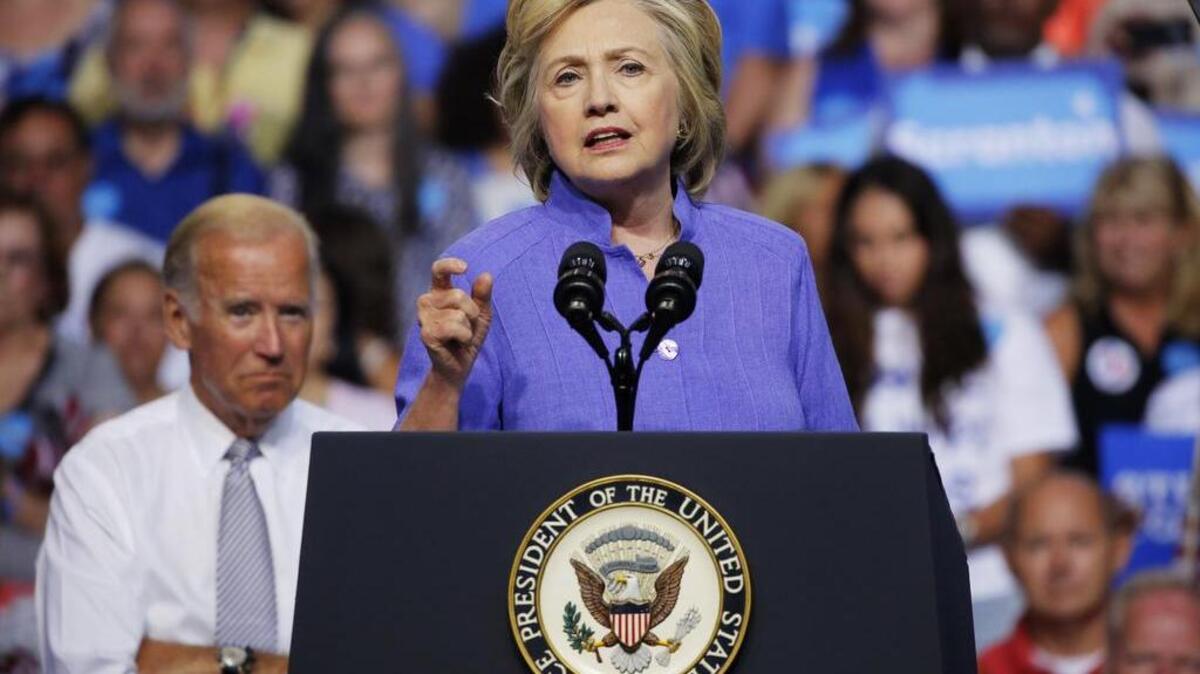 La candidata demócrata Hillary Clinton en un evento en Scranton, Pensilvania.