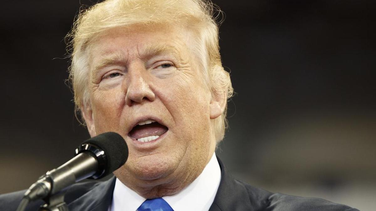 El candidato republicano presidencial Donald Trump habla en un evento en Carolina del Norte el 20 de septiembre de 2016.