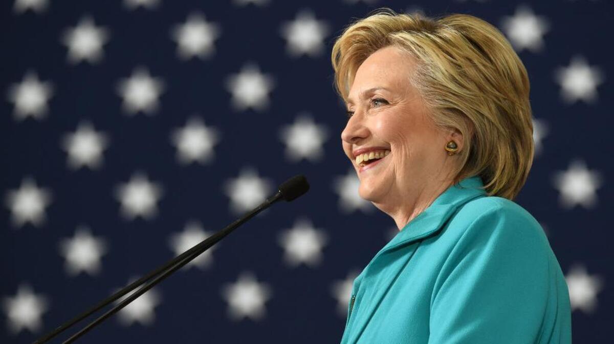 La candidata demócrata Hillary Clinton en un evento el 25 de agosto de 2016.
