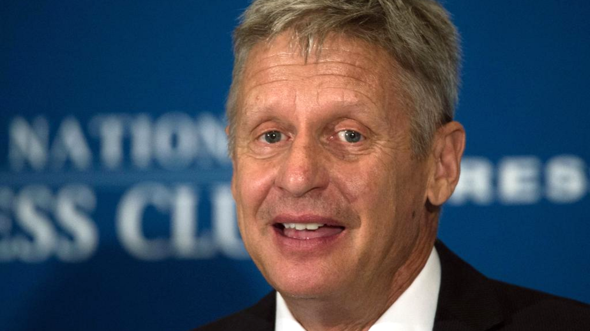 El candidato del Partido Libertario a las elecciones presidenciales de Estados Unidos, Gary Johnson.