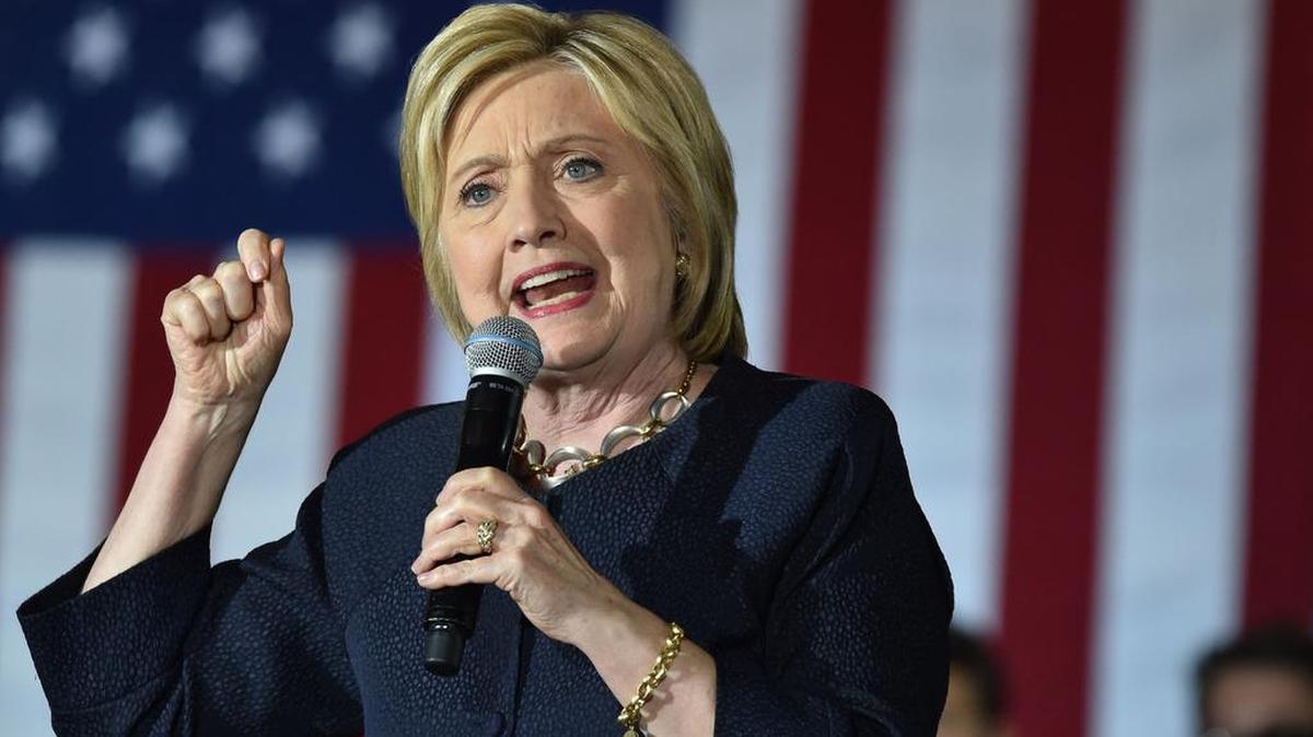 La aspirante presidencial demócrata Hillary Clinton, durante un acto de campaña.