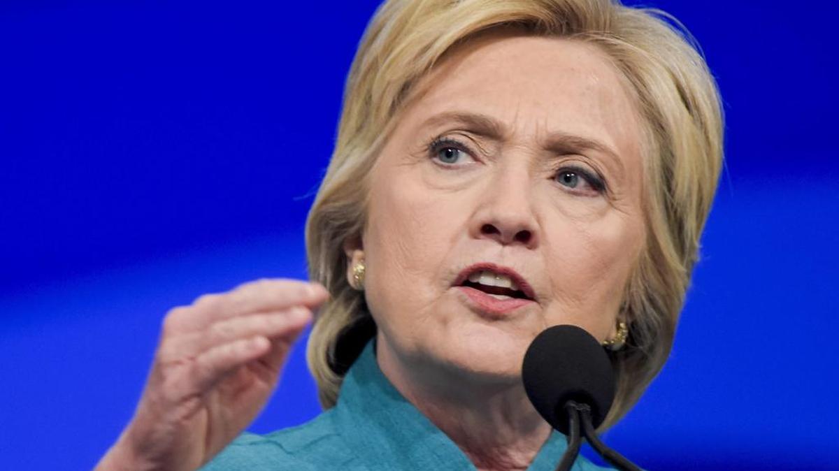 La candidata demócrata a la presidencia de Estados Unidos Hillary Clinton habla el martes 19 de julio de 2016, a los miembros de la Federación Americana de Empleados Estatales, del Condado y Municipales (AFSCME) en su 42(TM) Convención Internacional en el Centro de Convenciones de Las Vegas (Estados Unidos).