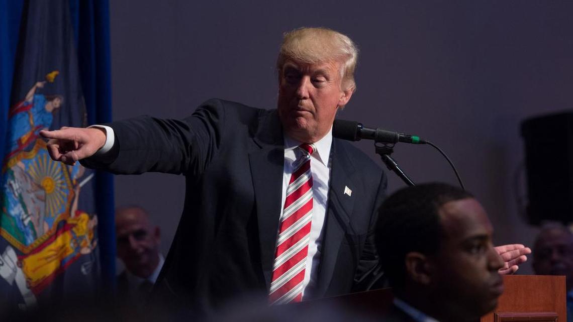 El candidato republicano a la Casa Blanca, Donald Trump durante un acto electoral en New York.