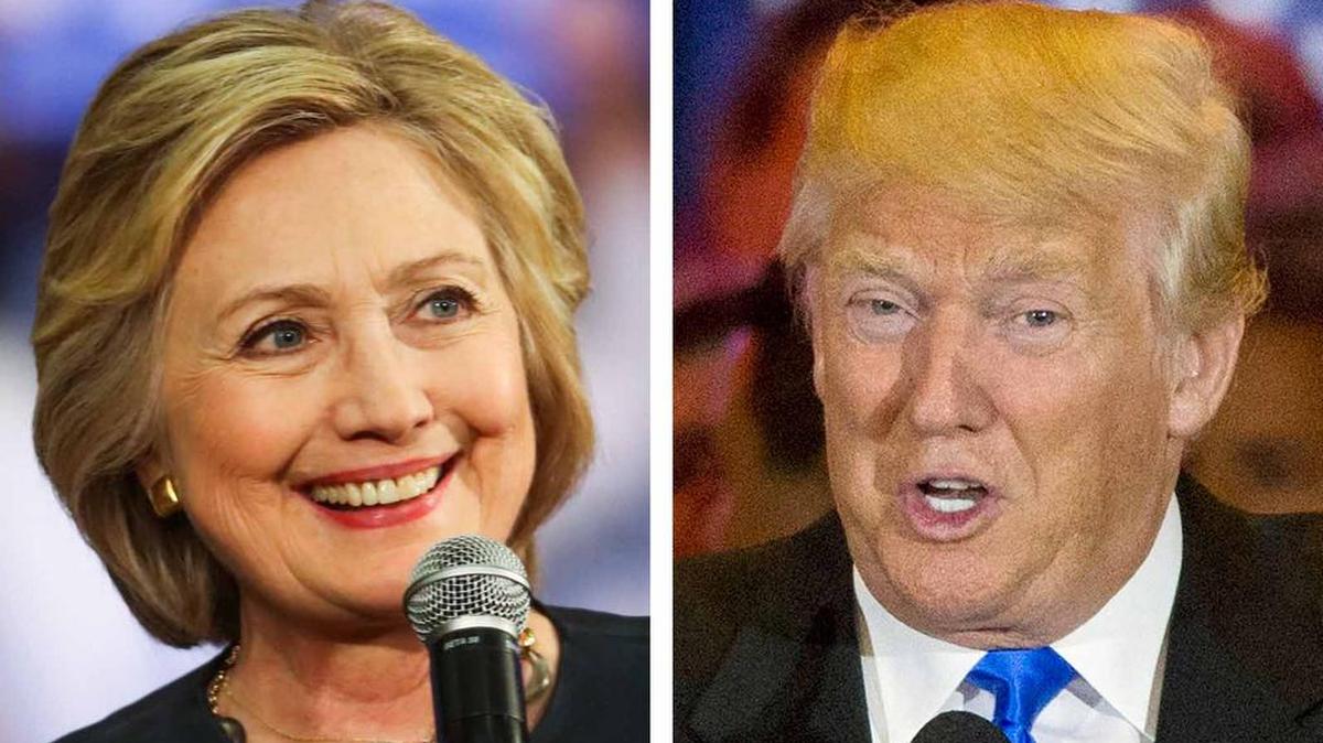 La candidata demócrata a la presidencia, Hillary Clinton, y el republicano Donald Trump.
