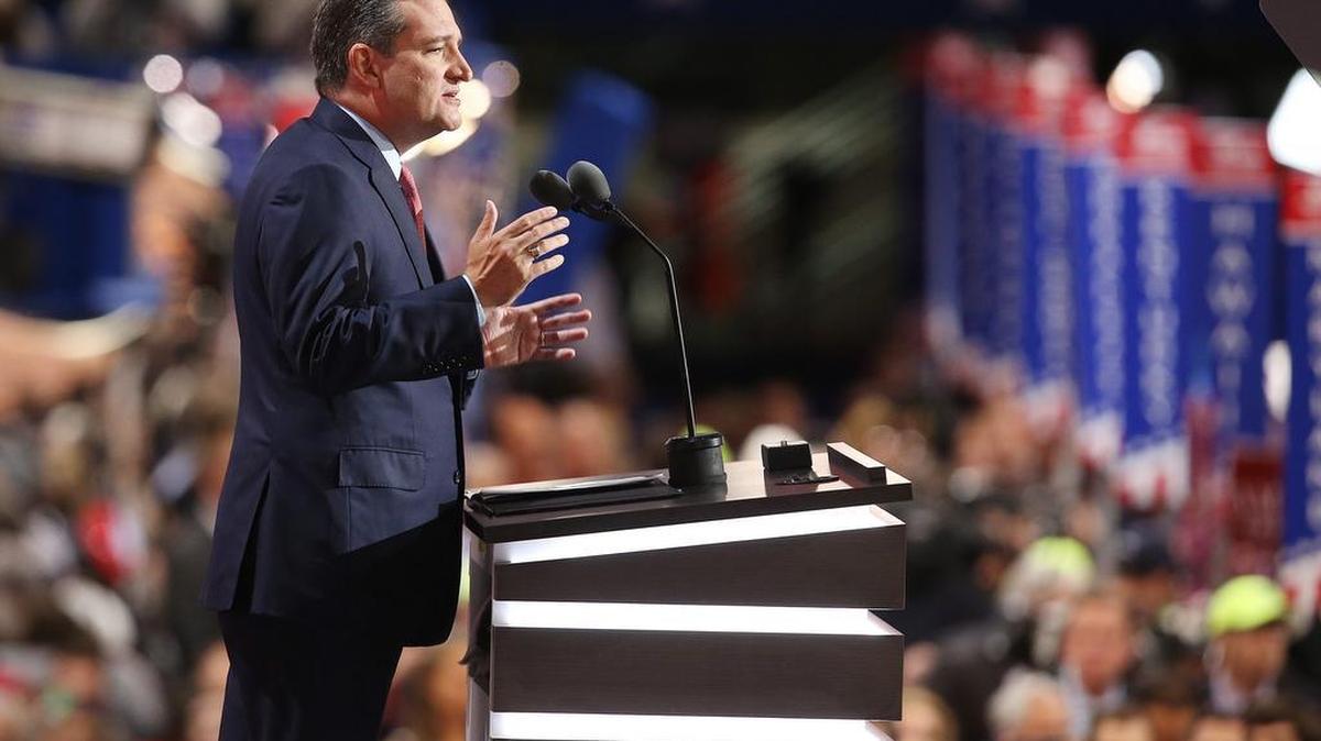 El senador de Texas y excandidato republicano a la presidencia de Estados Unidos, Ted Cruz, habla durante el tercer día de la Convención Nacional Republicana en Quicken Loans Arena el miércoles 20 de julio de 2016, en Cleveland, Ohio.