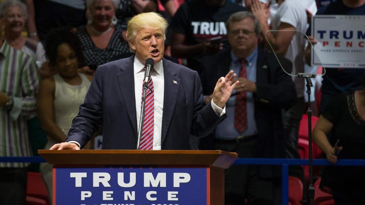 El candidato republicano Donald Trump durante un acto electoral en Austin, Texas, el 23 de agosto.