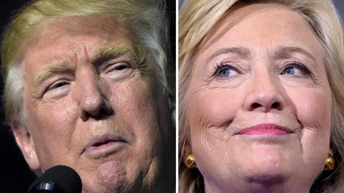 El candidato republicano Donald Trump y su rival la demócrata Hillary Clinton.