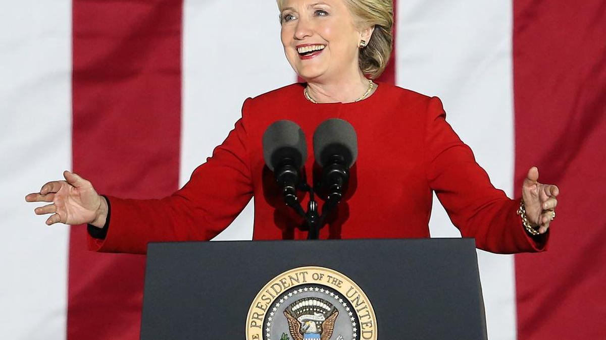 La candidata Hillary Clinton en Filadelfia.