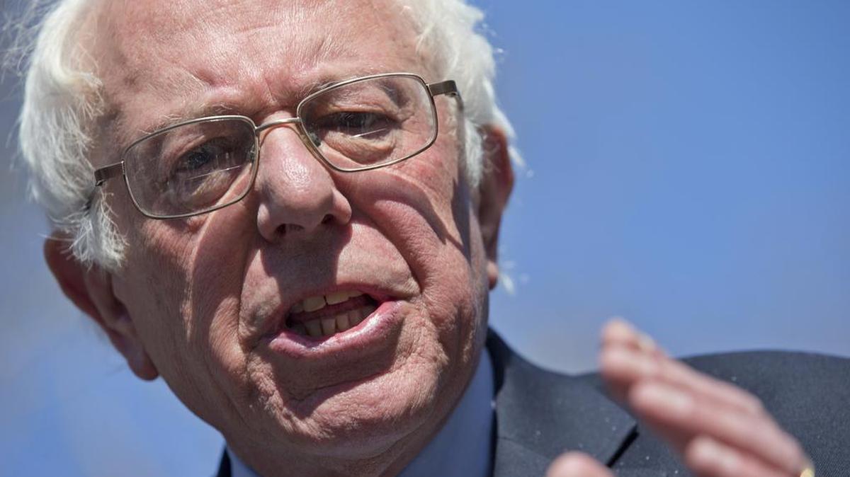 El precandidato demócrata Bernie Sanders.