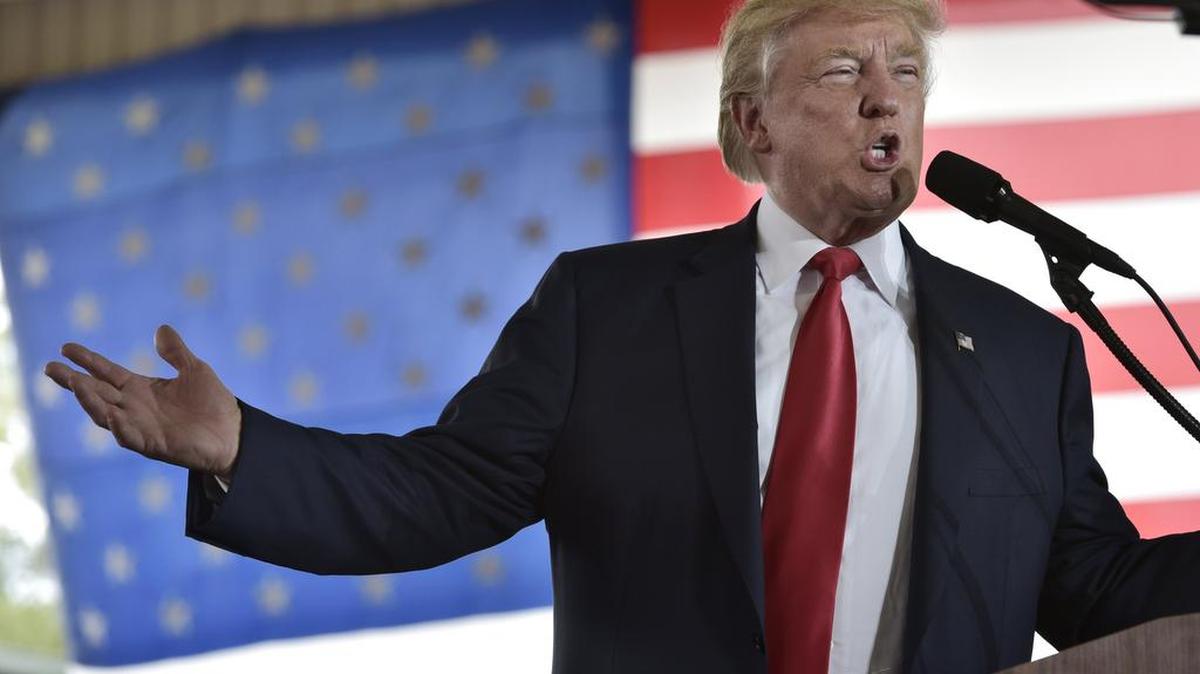 El candidato republicano a la Casa Blanca, Donald Trump durante un acto electoral en Florida.