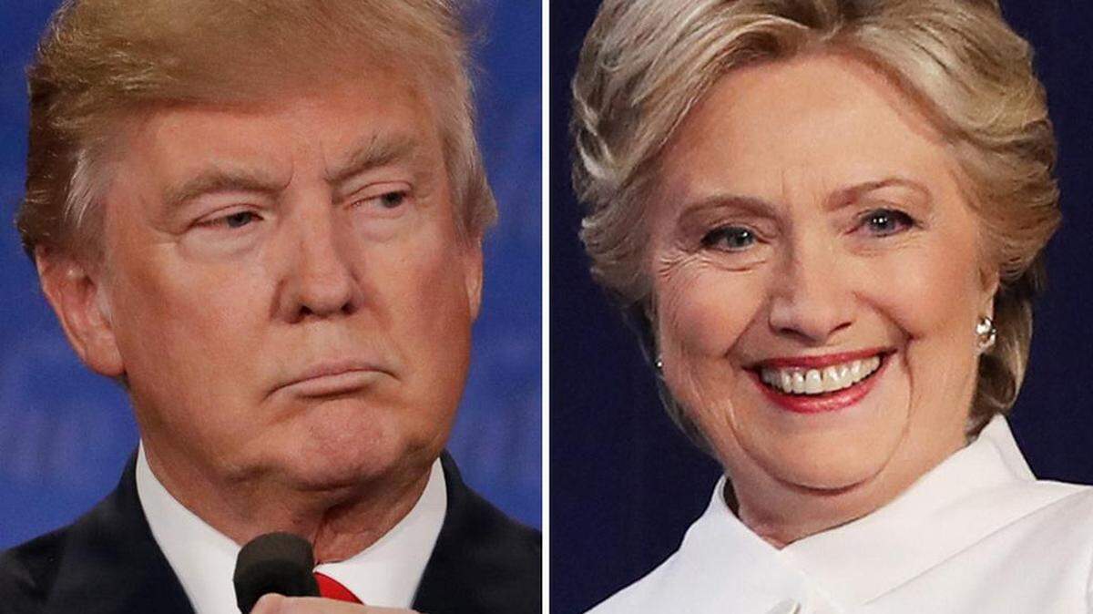 Los candidatos Donald Trump y Hillary Clinton en el tercer y último debate antes de las elecciones del 8 de noviembre.