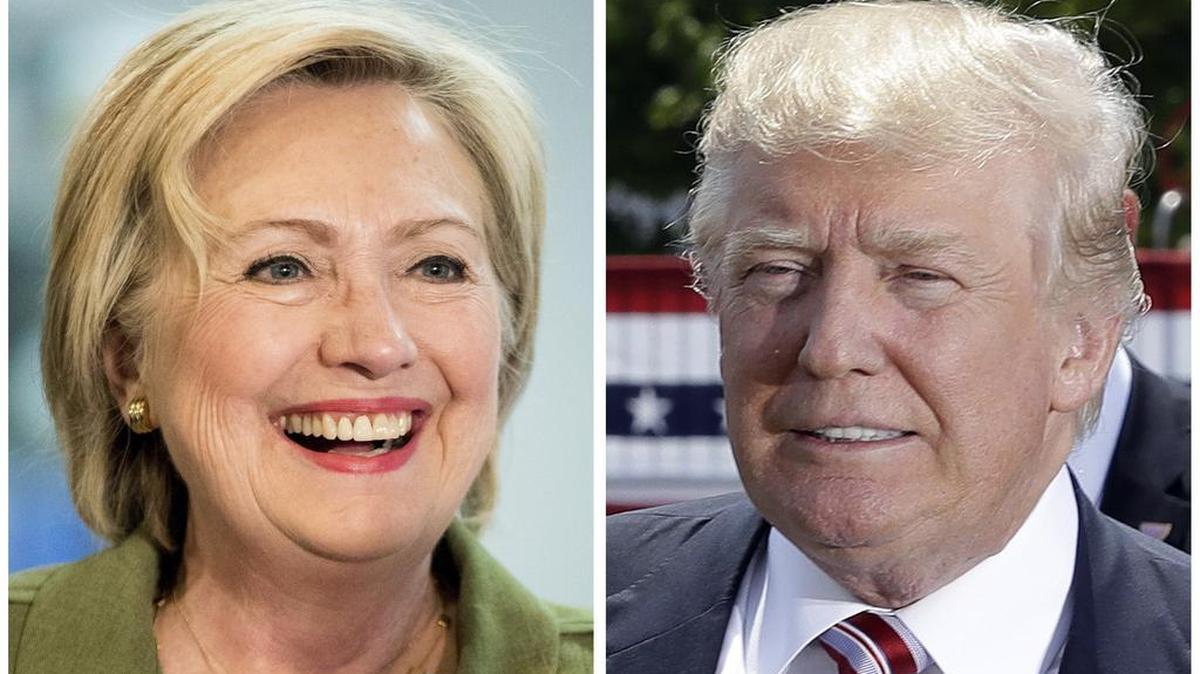 La candidata demócrata Hillary Clinton y el candidato republicano Donald Trump.