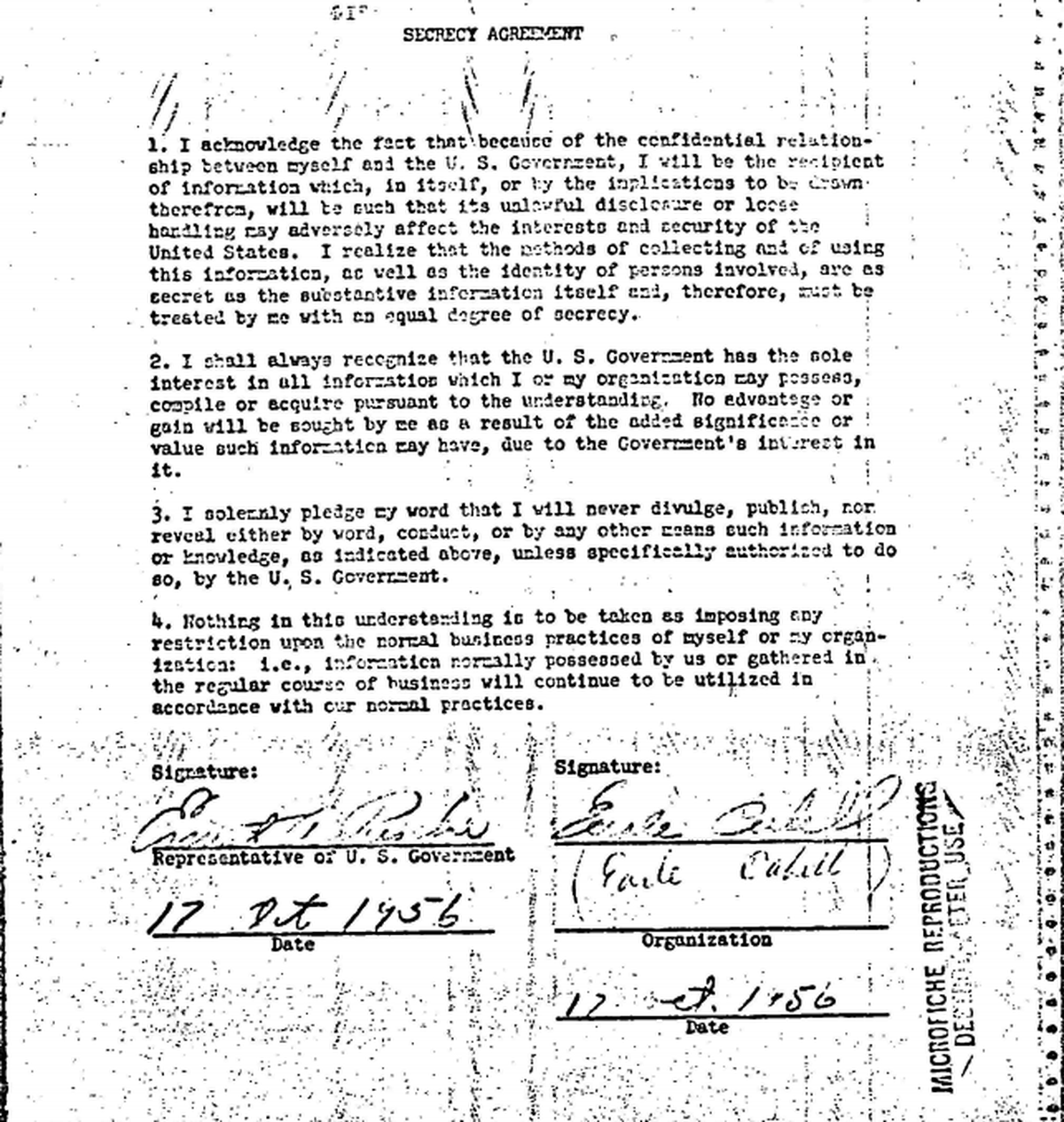 Captura de pantalla de un documento de la CIA de 1956 recién desclasificado que muestra que el entonces alcalde de Dallas durante el asesinato de Kennedy, Earle Cabell, había sido un activo de la agencia.