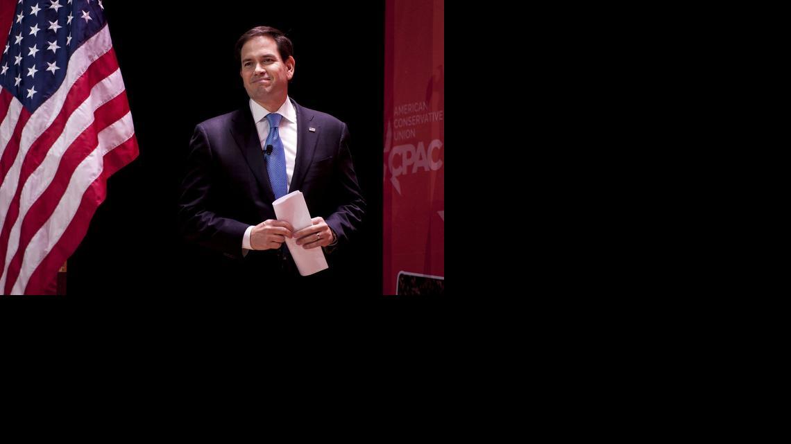
El senador Marco Rubio pronuncia unas palabras durante la Conferencia de Acción Política Conservadora (CPAC), el 27 de febrero pasado en Maryland. 
