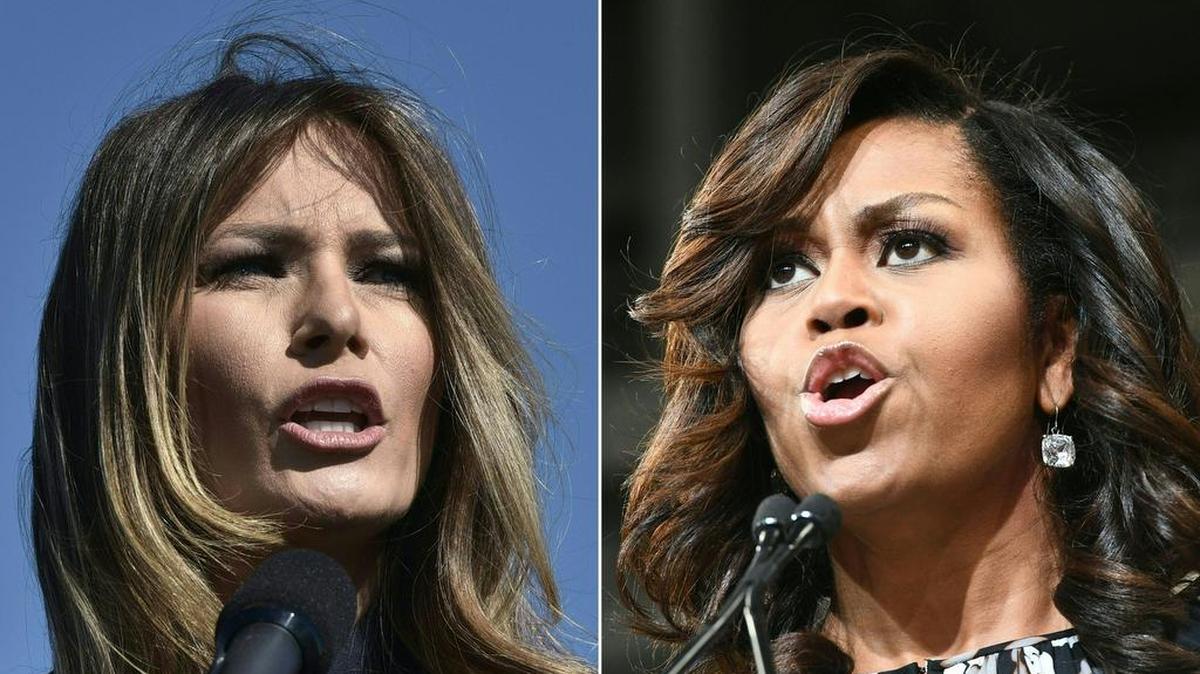 Melania Trump y Michelle Obama.