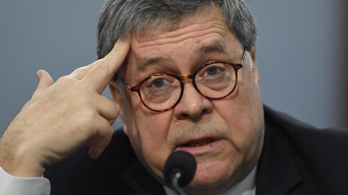 El fiscal general de Estados Unidos, William Barr, testifica durante una audiencia del Subcomité de Comercio, Justicia, Ciencia y Agencias Relacionadas de la Cámara de Representantes de los EEUU.