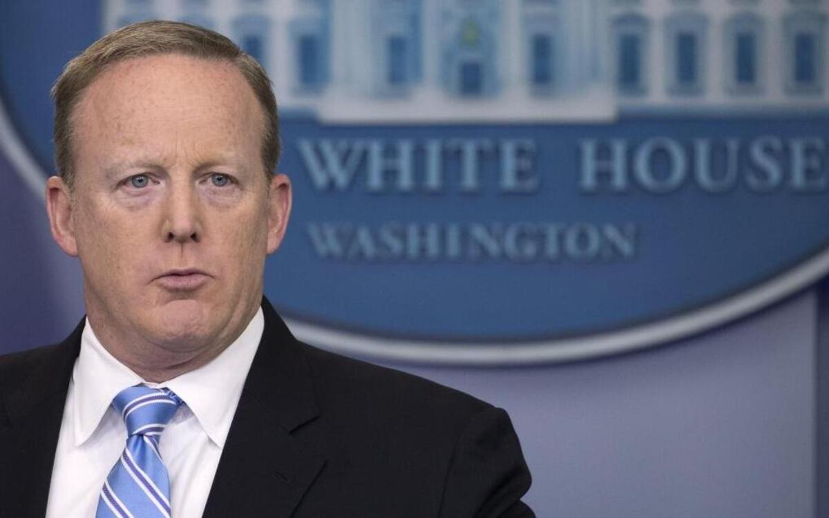 El portavoz de la Casa Blanca, Sean Spicer durante una conferencia de prensa en la residencia presidencial en Washington, Estados Unidos, el lunes 26 de junio de 2017.