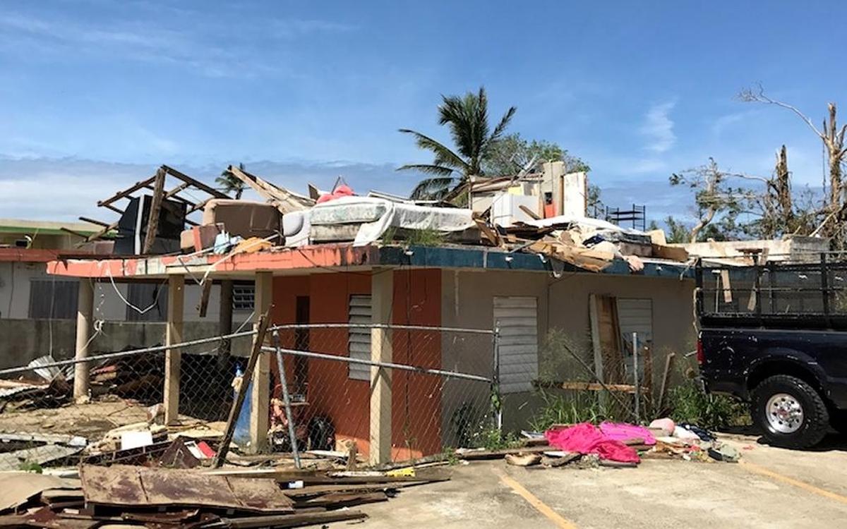 Residencia en Toa Baja luego del paso del huracán María.