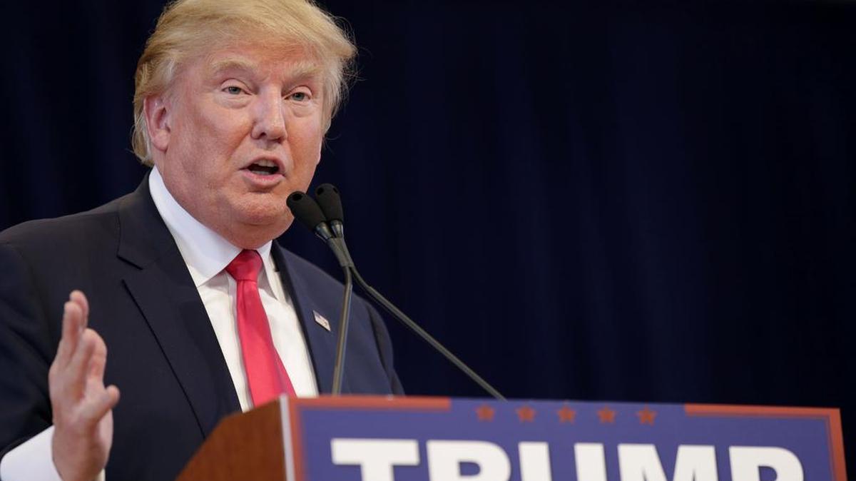 El precandidato presidencial republicano Donald Trump.