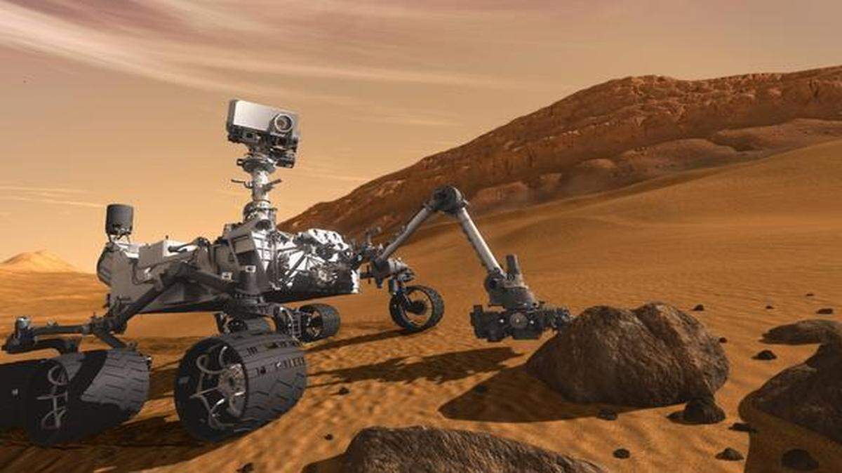 
Fotografía cedida por la NASA de un autoretrato del El vehículo robótico Curiosity en la superficie de Marte. 
