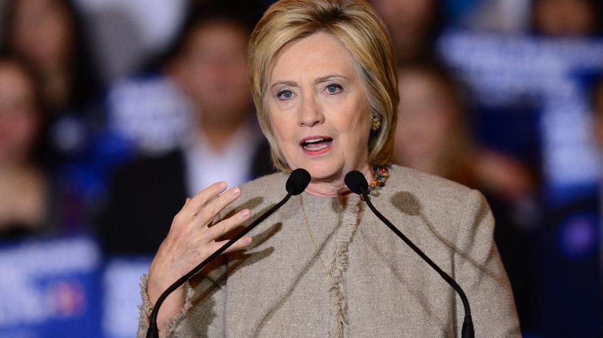 Hillary Clinton durante un acto de campaña.